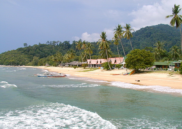 Пляж на острове Тиоман