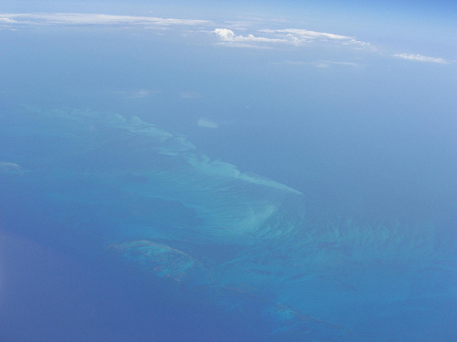 Вид на Бермуды с самолета