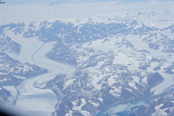 Гренландия с высоты самолета