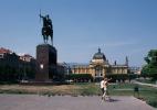 Город Загреб в Хорватии. Памятник Йосипу Елачичу. Город Загреб в Хорватии. Памятник Йосипу Елачичу.