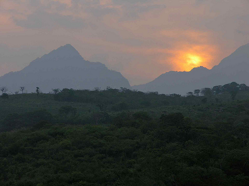 Закат в горах Никарагуа