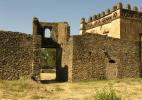 Крепостная стена. Крепость Фасил-Гебби в Гондере в Эфиопии