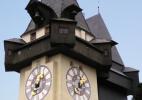 Замок Шлоссберг в городе Грац в Австрии. Часовая башня